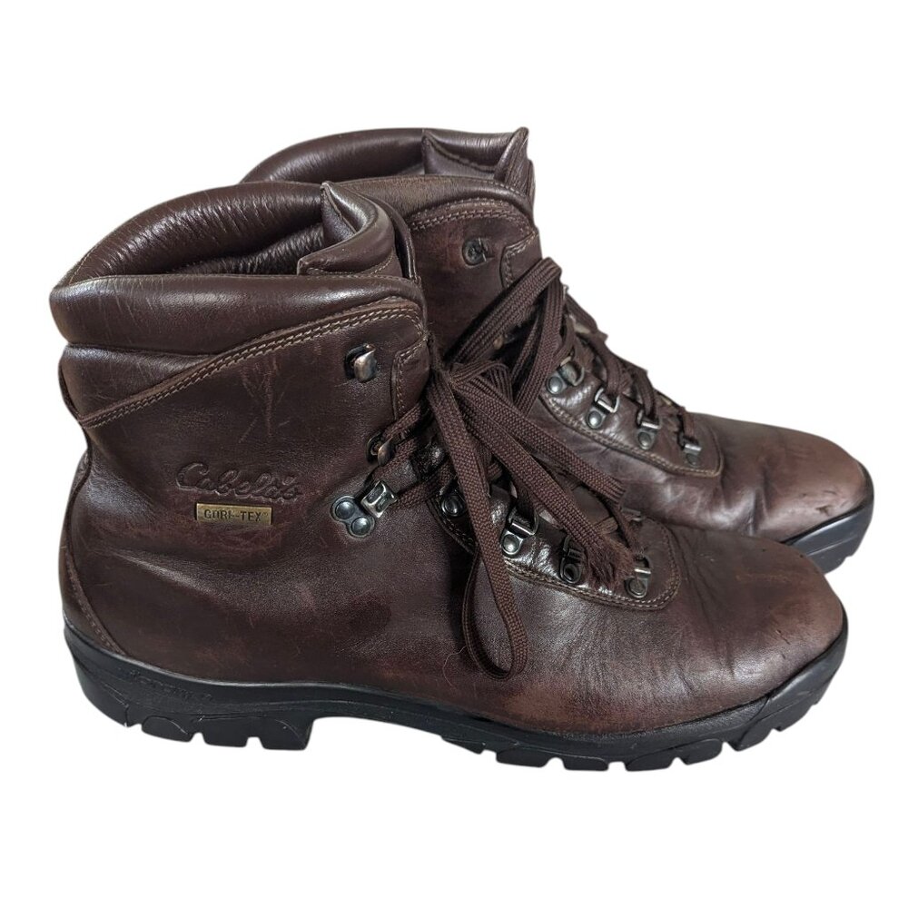 Cabela's Brown Leather Lace Up Gore-Tex Waterproof Boots - Size 12.5